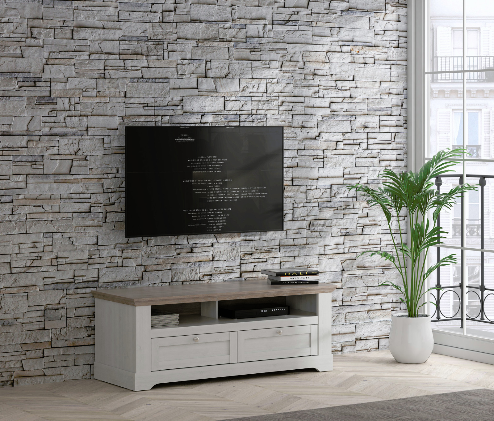 Komoda RTV w stylu prowansalskim