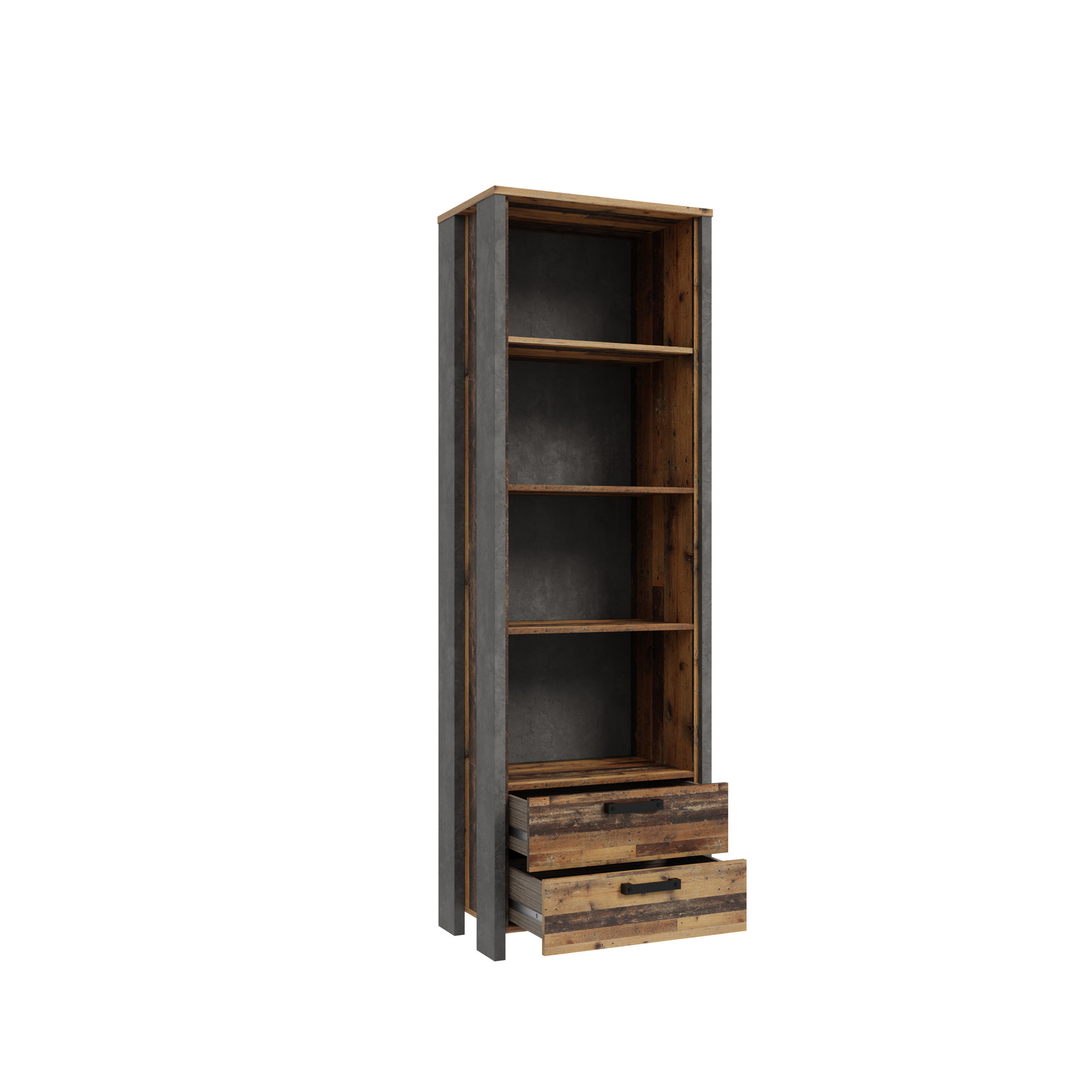 Regał z szufladami w stylu loft