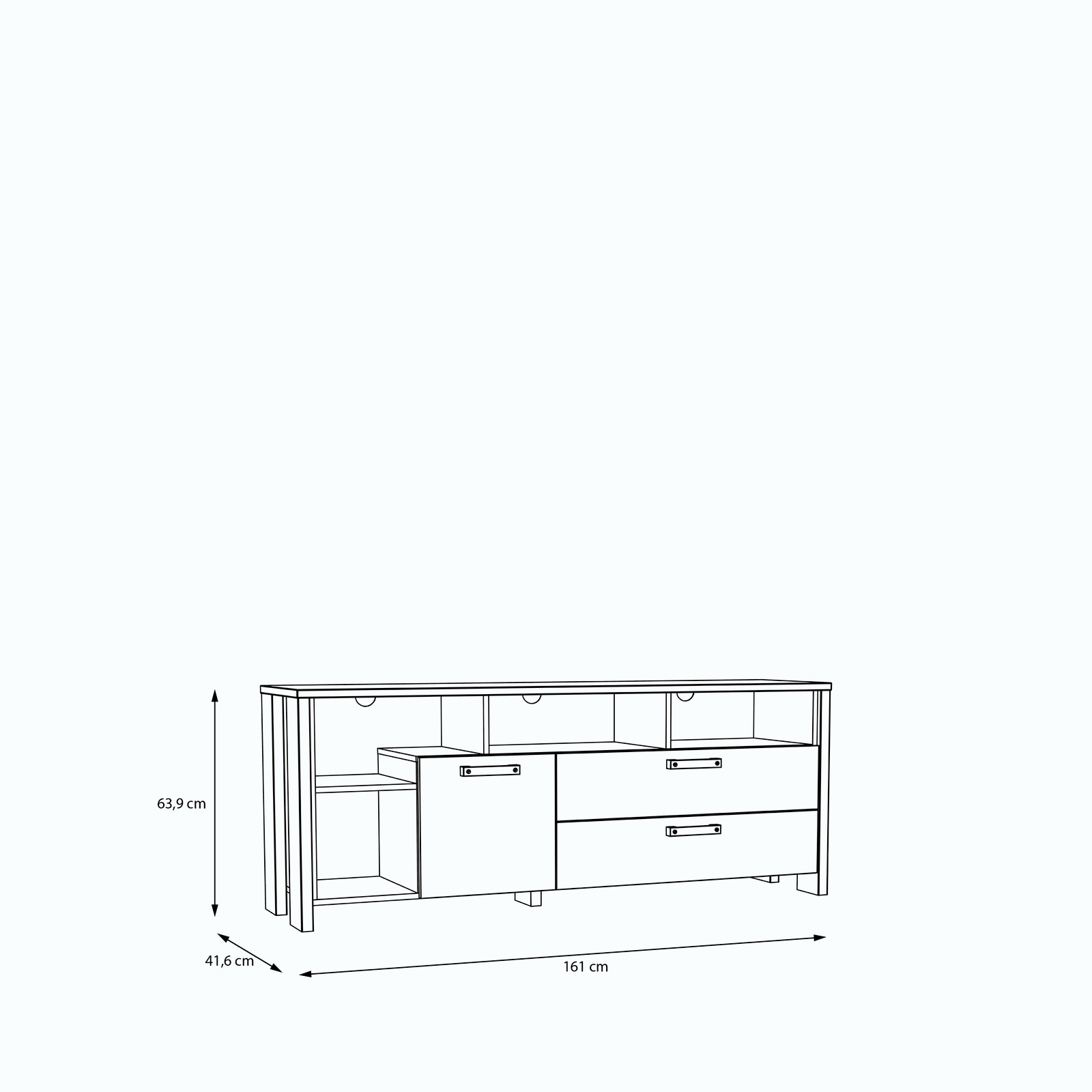 Komoda RTV w stylu loft