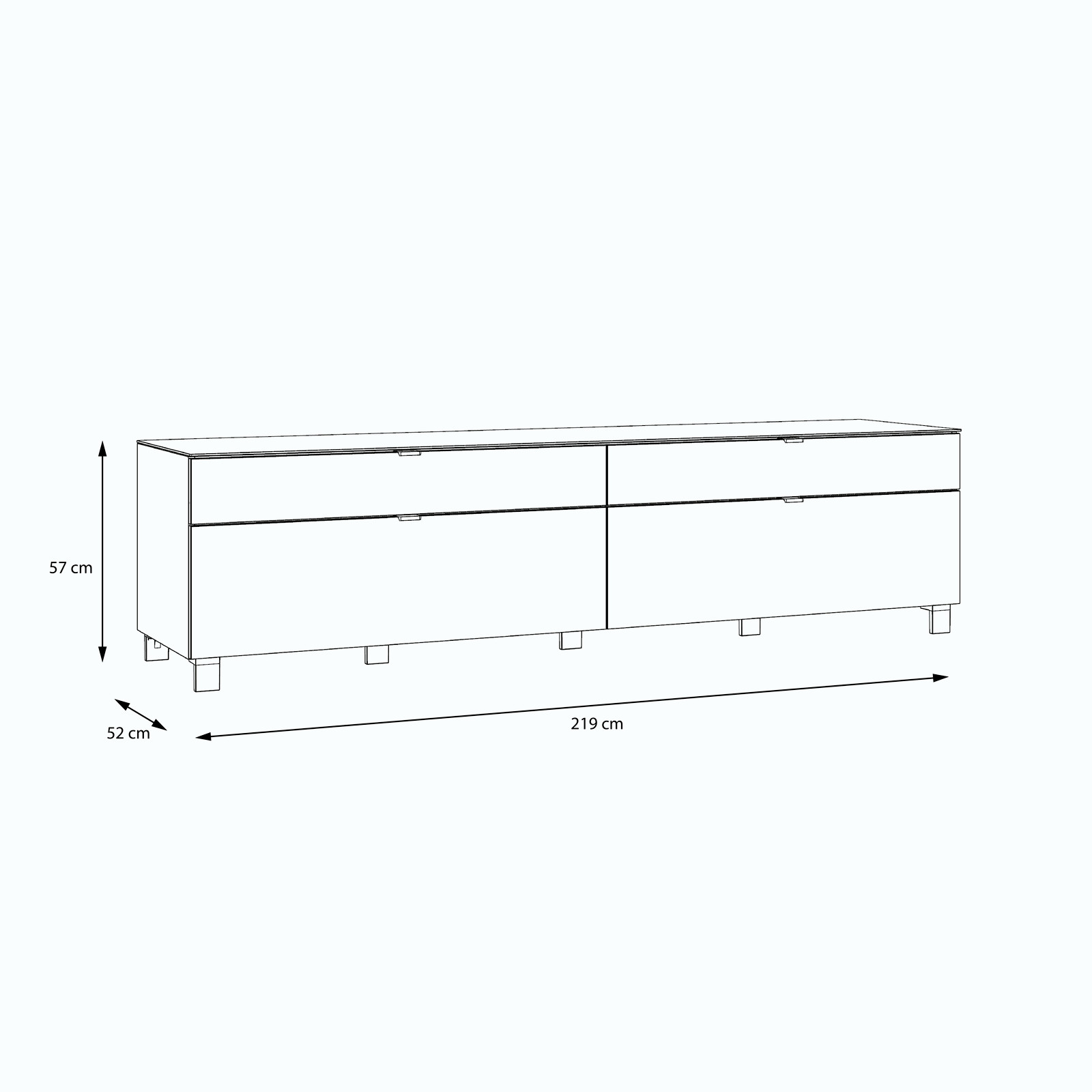 Белая тумба с ящиками
