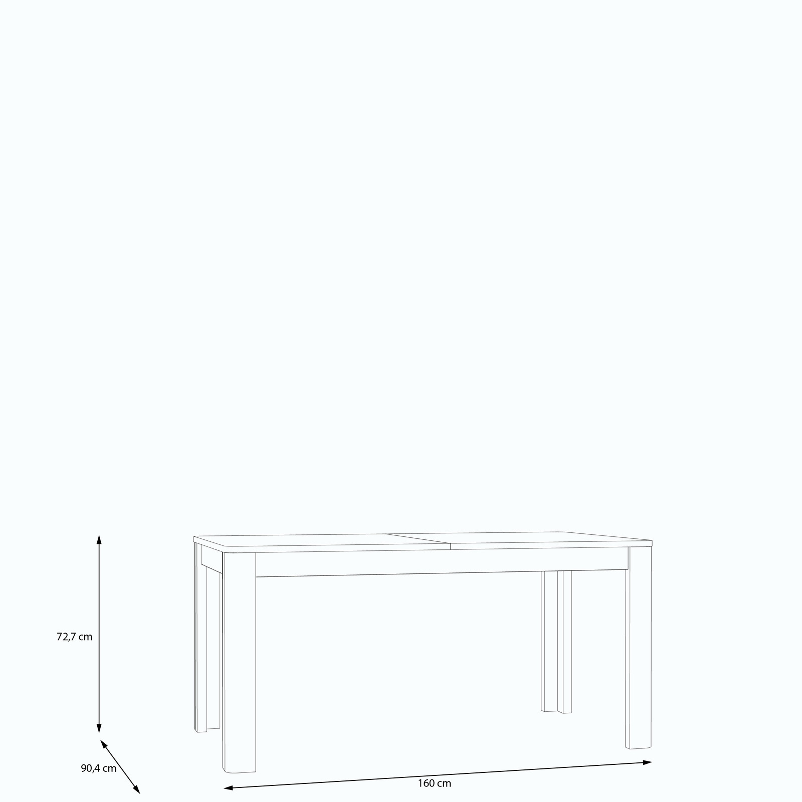 Бежевый раздвижной стол