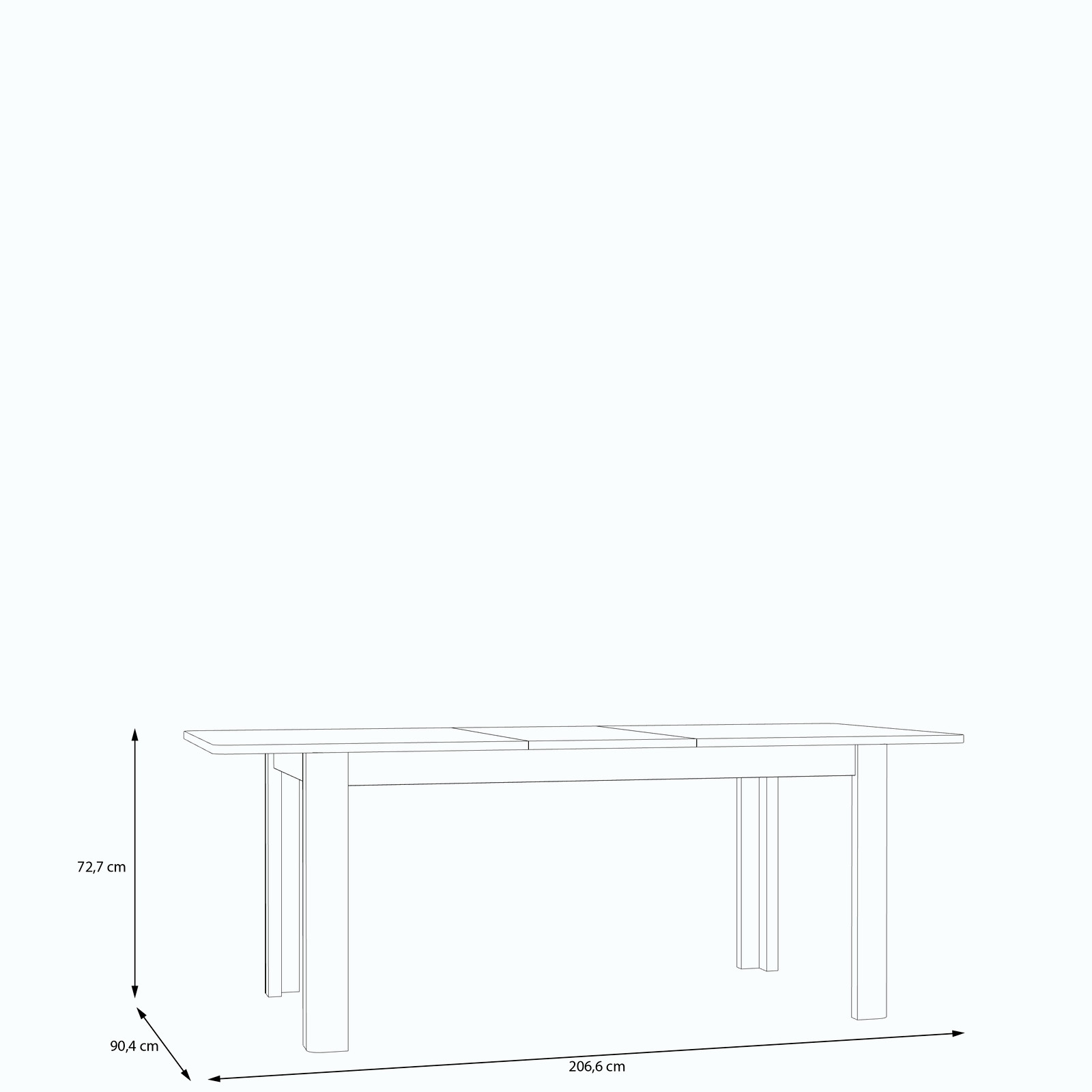 Бежевый раздвижной стол