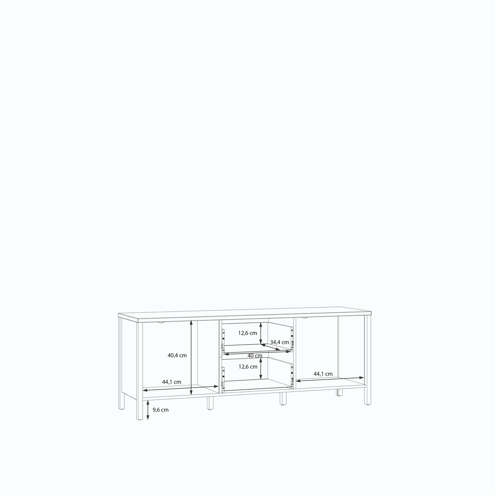 Komoda RTV w stylu loft