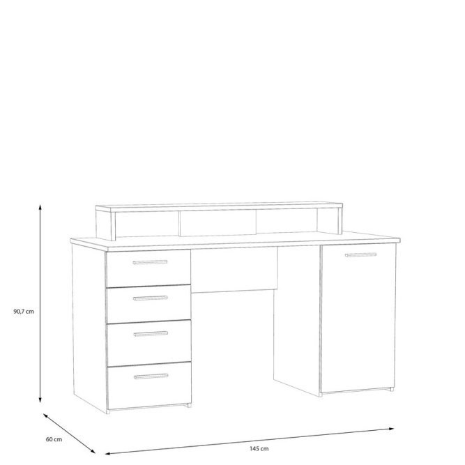 Biurko z nadstawką na monitor
