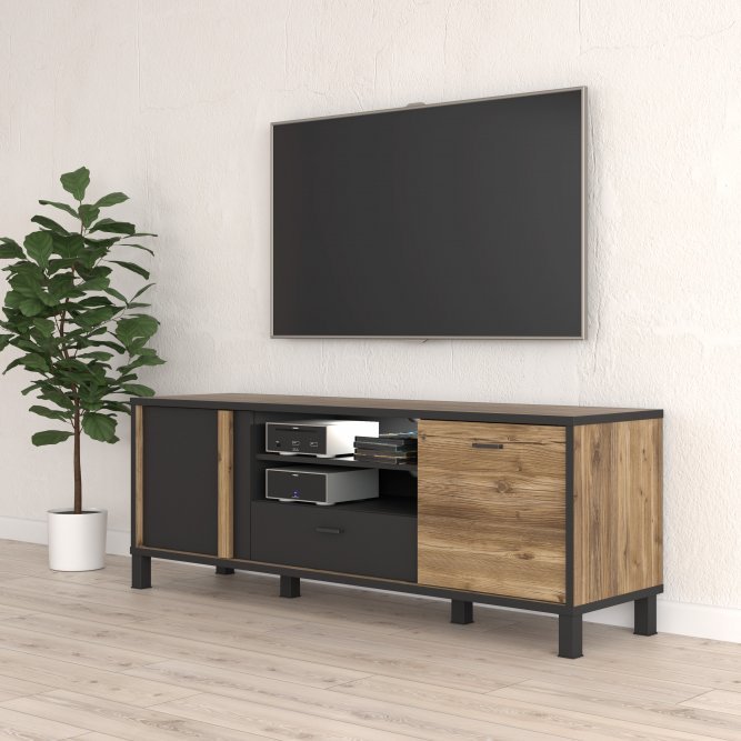 Komoda RTV w stylu industrialnym