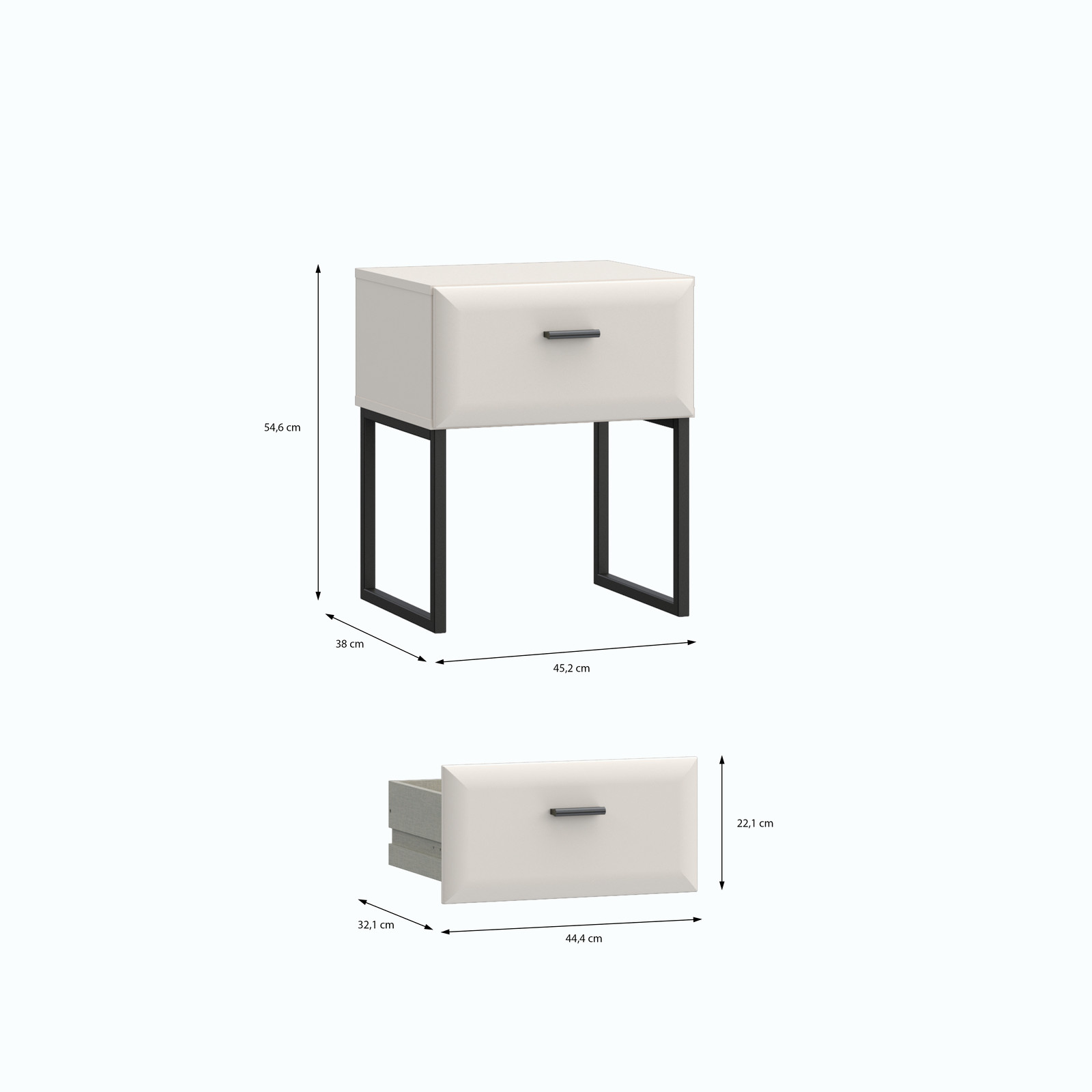 Minimalistyczna szafka nocna na nóżkach