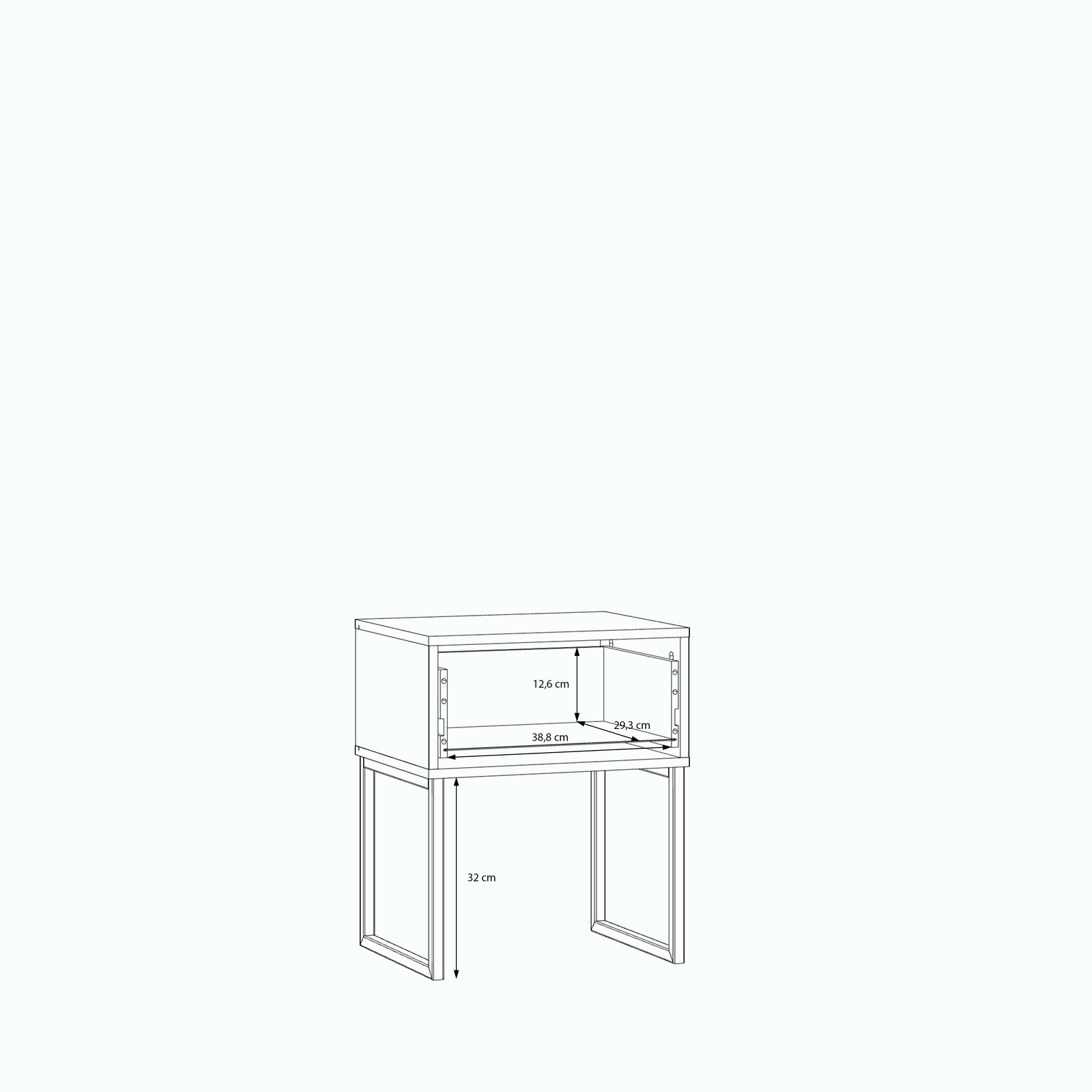 Minimalistyczna szafka nocna na nóżkach
