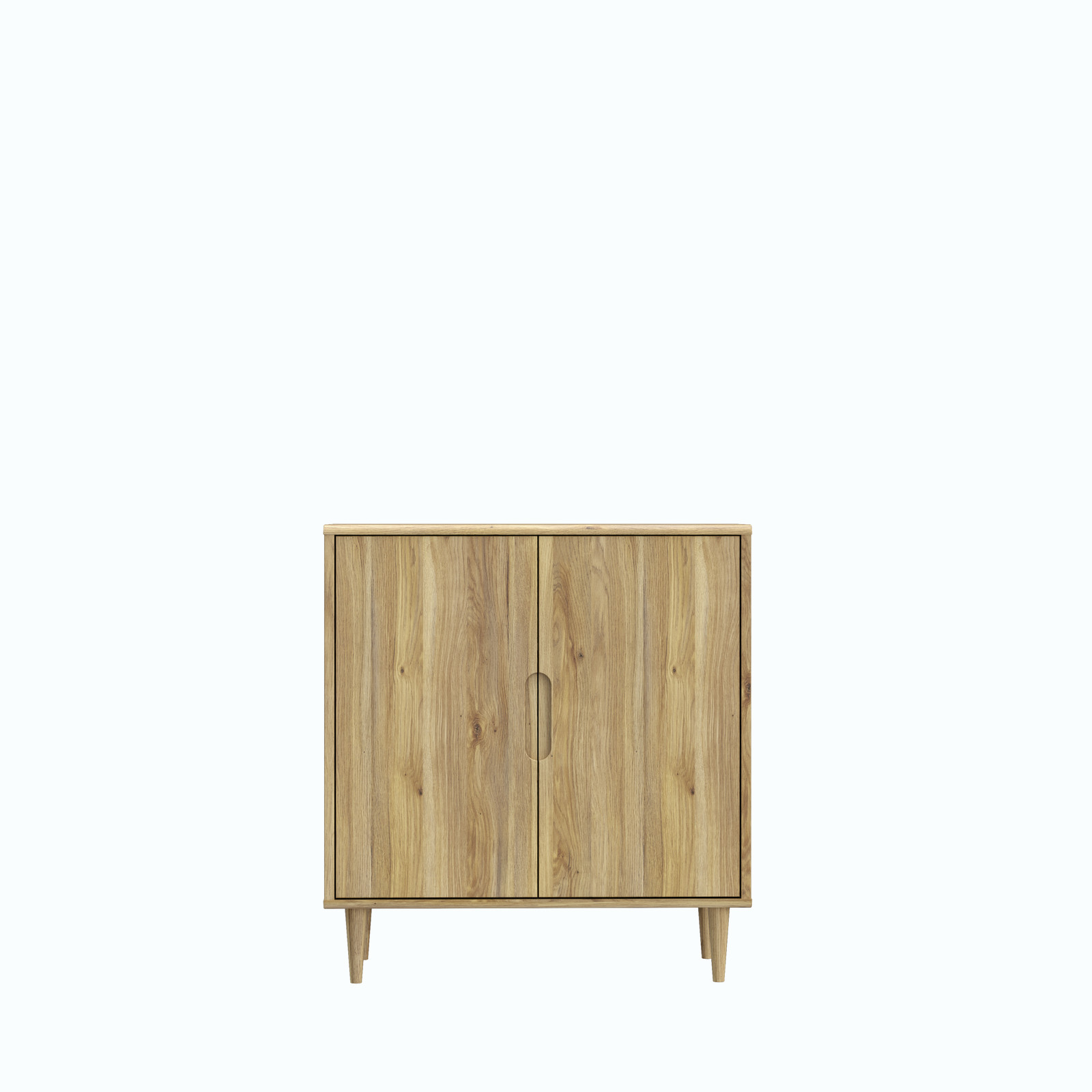 Mebel z podfrezowanymi uchwytami